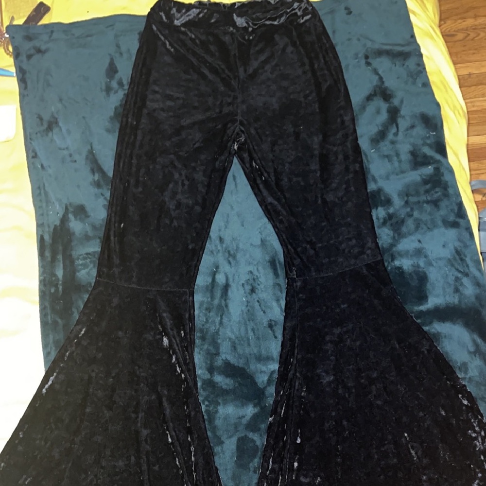 Velvet Black Bell Bottoms/Tall